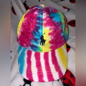 Polo Ralph Lauren Tie Dye Chino Baseball Cap Hat  Adjustable One Size Rtl $59.